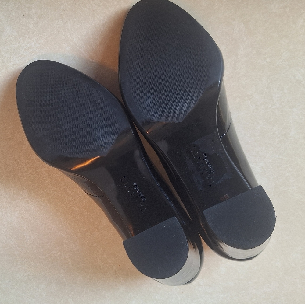 Talbots Black Heels Shoes patent leather Glossy pumps heels size 9B Sabria - Picture 8 of 8